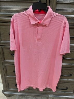 Southern Tide Men's Coral Striped Polo Shirt